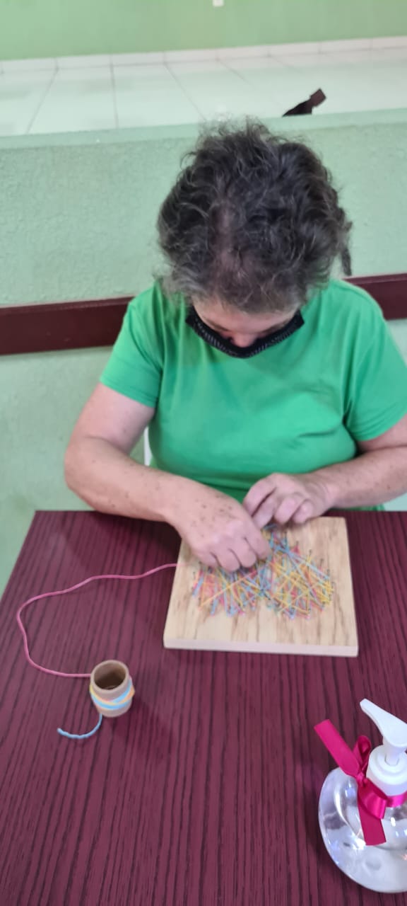 Casa dos Aposentados/as - Ateliê de Pinos e Fios - Março de 2022