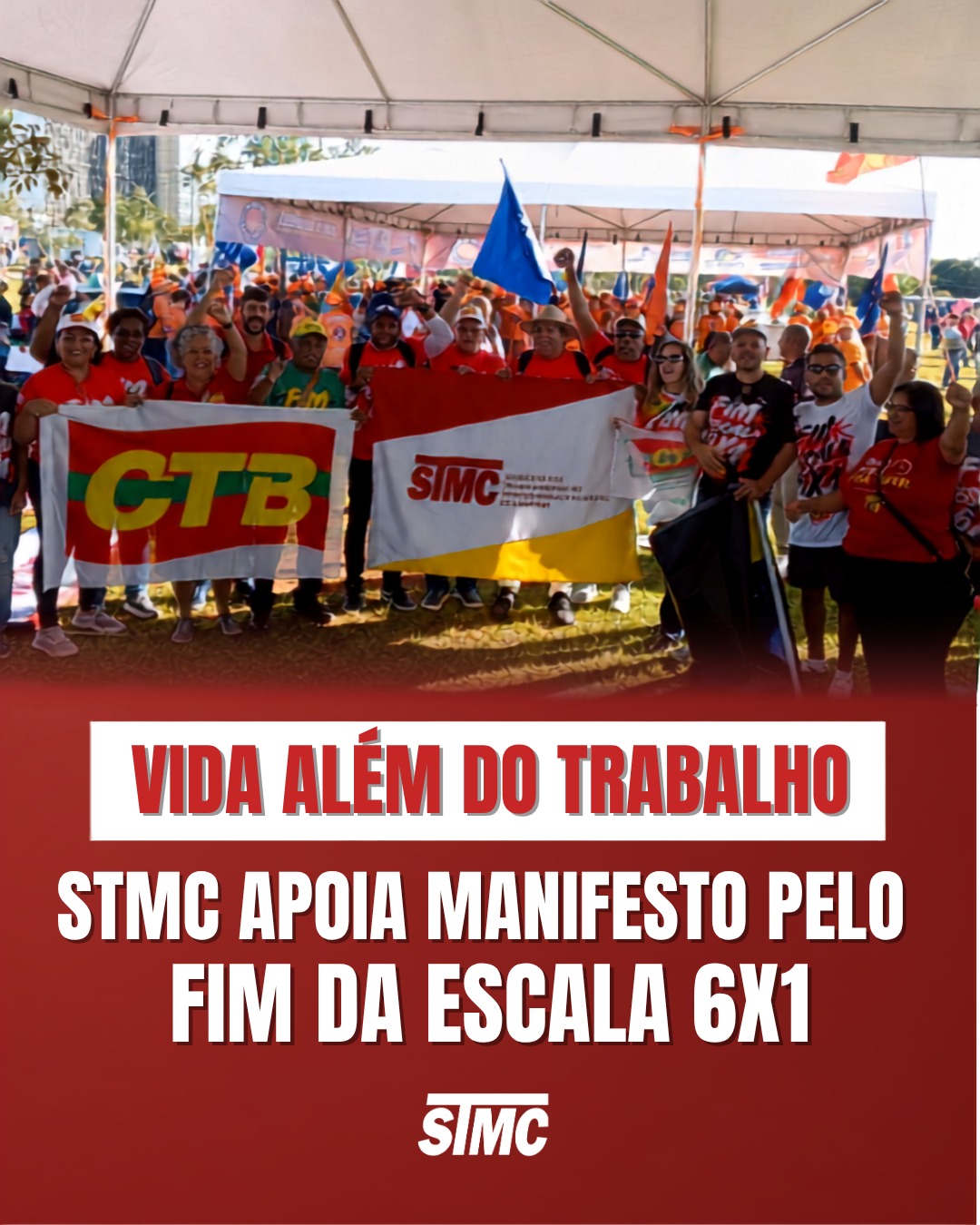 Manifesto pelo fim da escala 6x1 tem apoio do STMC