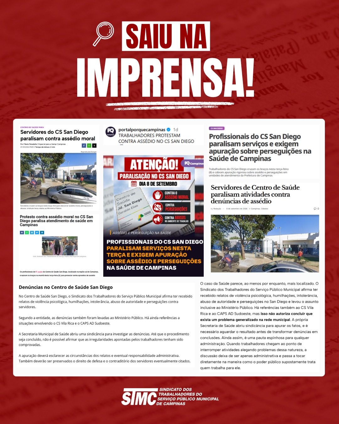Paralisação no CS San Diego repercute na imprensa
