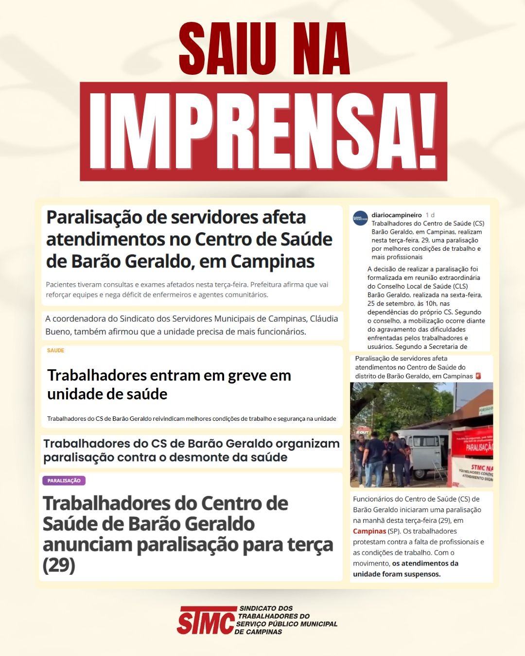 Paralisação no CS Barão Geraldo repercute na imprensa
