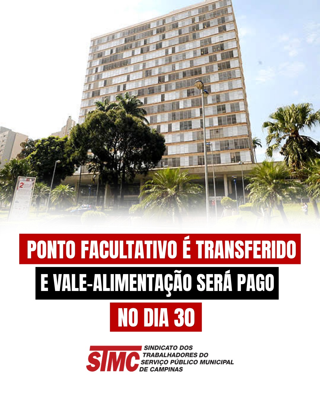 Dia do Funcionário Público tem ponto facultativo transferido para 30 de outubro em Campinas